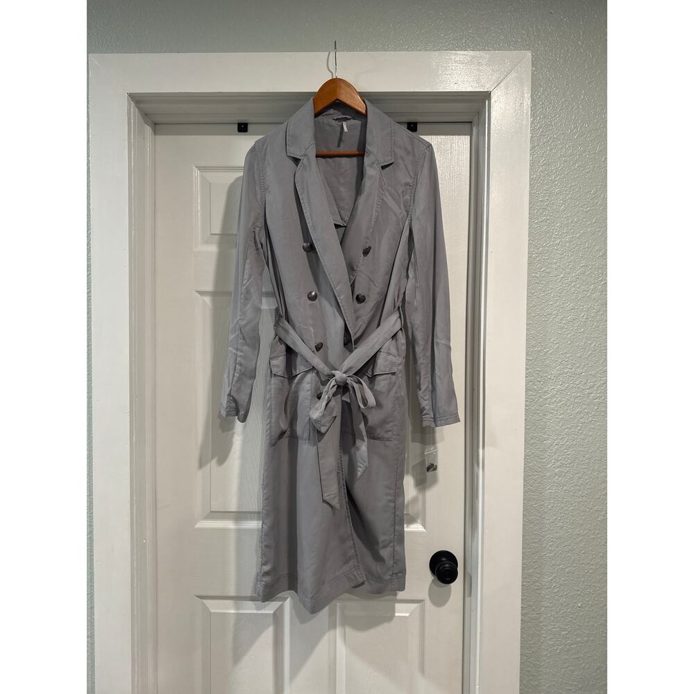 Free People Lightweight Gray Tie Around Jacket Women's Size Small
